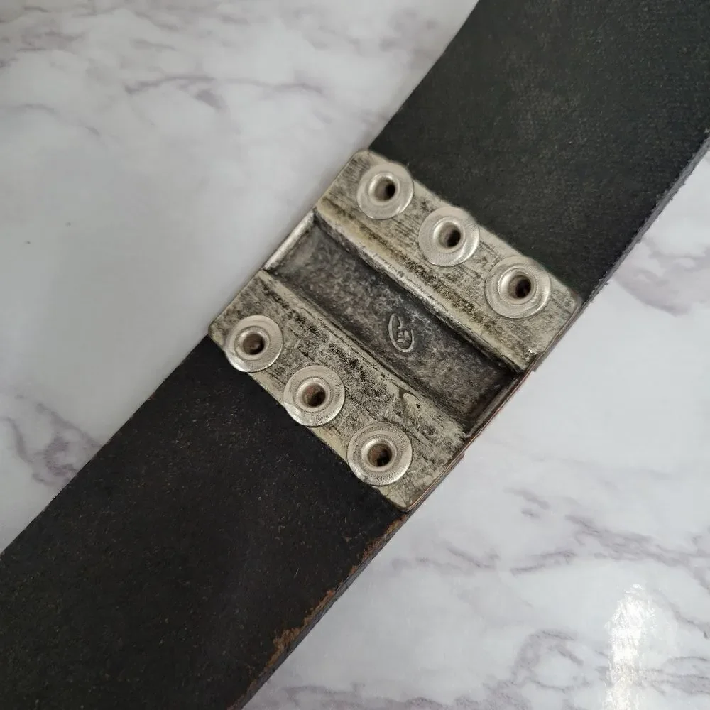 Chassis Hipwear Brutalist Raw Leather and Tarnished Silver Belt